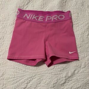 Nike Pro Vibrant Pink Athletic Shorts